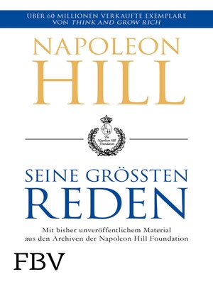 cover image of Napoleon Hill – seine größten Reden